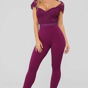 Plum Captivate Me Jumpsuit - NWT Fashion Nova